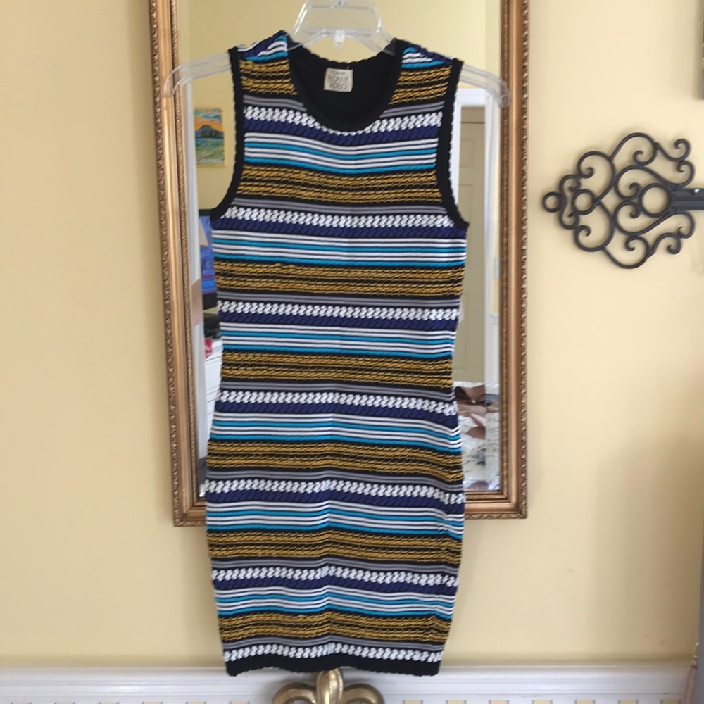 TORN BY RONNY KOBO Texture Print Dress